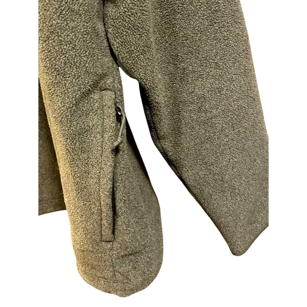 The North Face Olive Green Fleece Jacket Size L